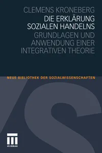 Die Erklärung sozialen Handelns_cover