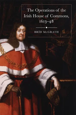 The Operations of the Irish House of Commons, 1613–48