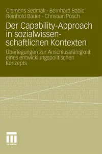 Der Capability-Approach in sozialwissenschaftlichen Kontexten_cover
