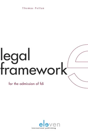 Legal Framework for the Admission of FDI