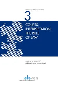 Courts, Interpretation, the Rule of Law_cover