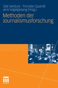 Methoden der Journalismusforschung_cover