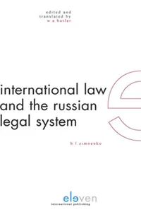 International Law and the Russian Legal System_cover