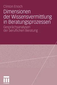 Dimensionen der Wissensvermittlung in Beratungsprozessen_cover