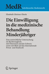 Die Einwilligung in die medizinische Behandlung Minderjähriger_cover