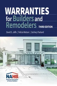 Warranties for Builders and Remodelers, Third Edition_cover