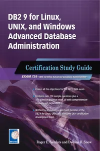DB2 9 for Linux, UNIX, and Windows Advanced Database Administration Certification_cover