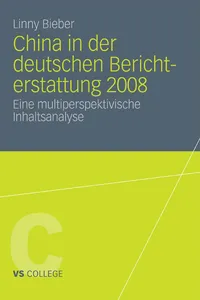 China in der deutschen Berichterstattung 2008_cover