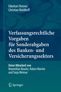 Verfassungsrechtliche Vorgaben für Sonderabgaben des Banken- und Versicherungssektors_cover