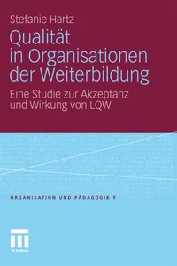 Qualität in Organisationen der Weiterbildung_cover