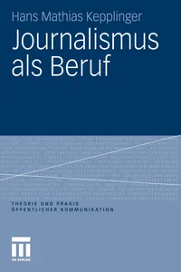 Journalismus als Beruf_cover