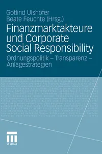 Finanzmarktakteure und Corporate Social Responsibility_cover