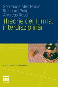 Theorie der Firma: interdisziplinär_cover