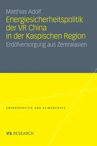 Energiesicherheitspolitik der VR China in der Kaspischen Region_cover
