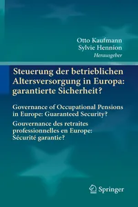Steuerung der betrieblichen Altersversorgung in Europa: garantierte Sicherheit?_cover