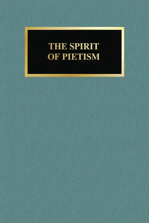 The Spirit Of Pietism