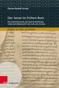 Der Senat im frühen Rom_cover