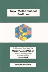New Mathematical Pastimes_cover
