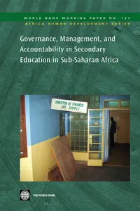 Governance, Management, and Accountability in Secondary Education in Sub-Saharan Africa_cover