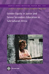 Gender Equity in Junior and Senior Secondary Education in Sub-Saharan Africa_cover