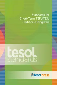 Standards for Short-Term TEFL/TESL Certificate Programs_cover