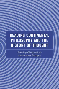 Reading Continental Philosophy and the History of Thought_cover