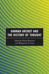Hannah Arendt and the History of Thought_cover