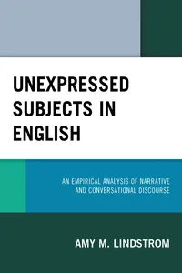 Unexpressed Subjects in English_cover