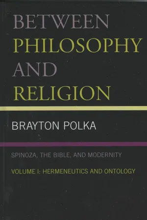 Between Philosophy and Religion, Vol. I