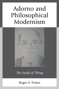 Adorno and Philosophical Modernism_cover