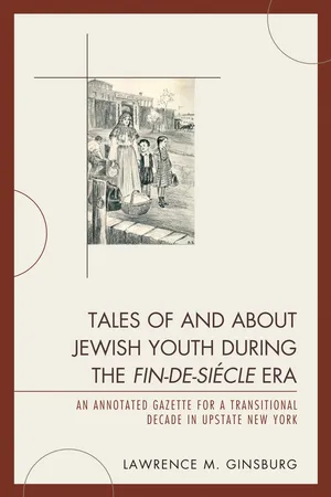 Tales of and about Jewish Youth during the Fin-de-siécle Era