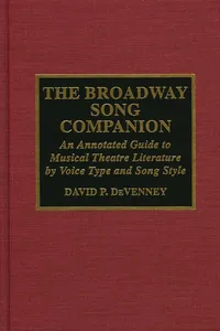 The Broadway Song Companion_cover