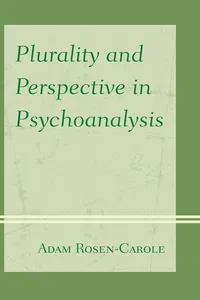 Plurality and Perspective in Psychoanalysis_cover