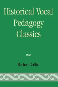 Historical Vocal Pedagogy Classics_cover