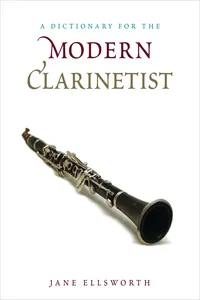 A Dictionary for the Modern Clarinetist_cover