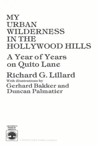 My Urban Wilderness in the Hollywood Hills_cover