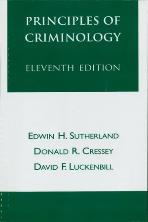 Principles of Criminology