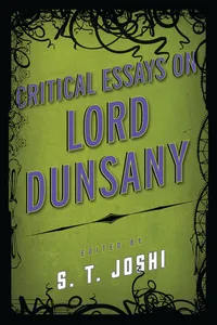 Critical Essays on Lord Dunsany_cover