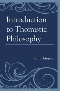 Introduction to Thomistic Philosophy_cover