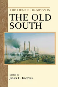 The Human Tradition in the Old South_cover