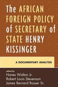 The African Foreign Policy of Secretary of State Henry Kissinger_cover