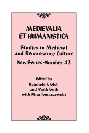 Medievalia et Humanistica, No. 42