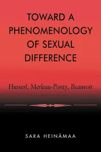 Toward a Phenomenology of Sexual Difference_cover
