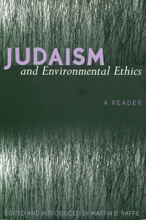 Judaism and Environmental Ethics