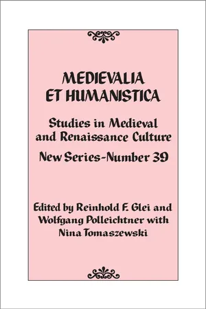 Medievalia et Humanistica, No. 39