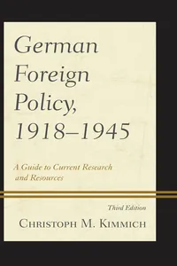 German Foreign Policy, 1918-1945_cover