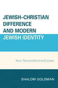 Jewish–Christian Difference and Modern Jewish Identity_cover