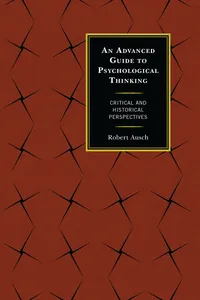 An Advanced Guide to Psychological Thinking_cover