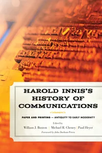 Harold Innis's History of Communications_cover