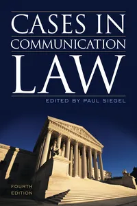 Cases in Communication Law_cover